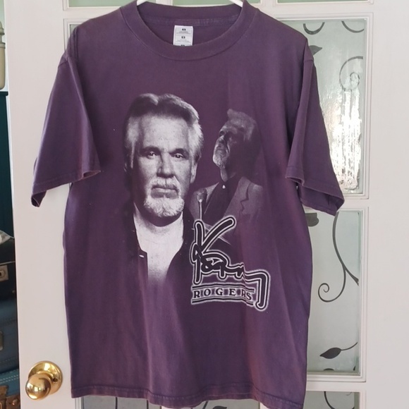 unbranded Tops - Kenny Rogers concert Tee World Tour women's size medium purple